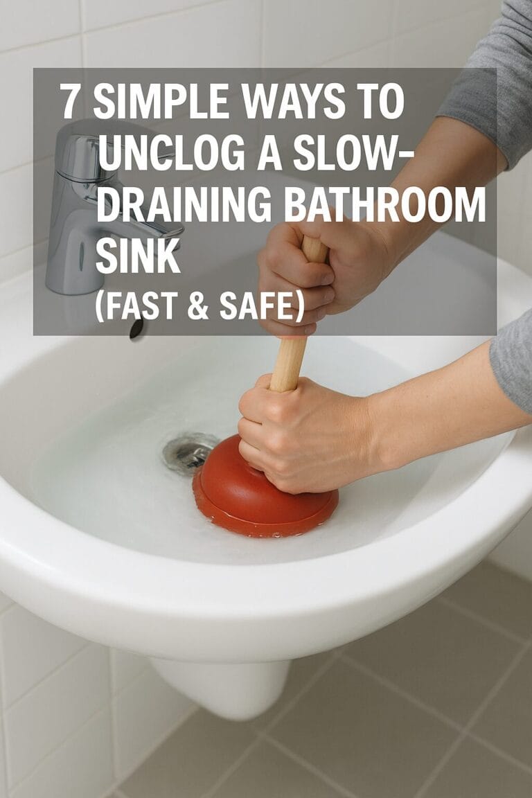 7 Simple Ways to Unclog a Slow-Draining Bathroom Sink (Fast & Safe)